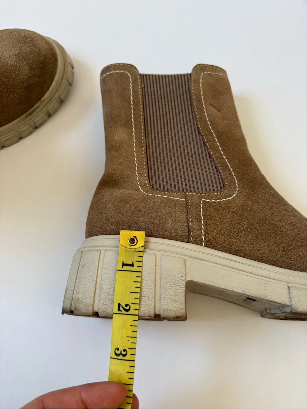 Vintage Havana Slash 3 Chelsea Boot Taupe Beige Academia Career Grunge 9 Suede